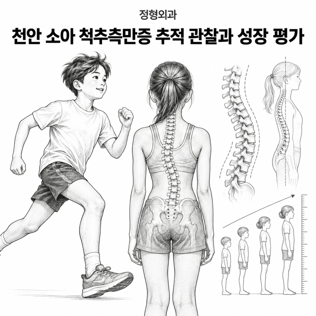 천안 정형외과 소아 척추측만증 추적 관찰과 성장 평가 핵심 정보 이미지