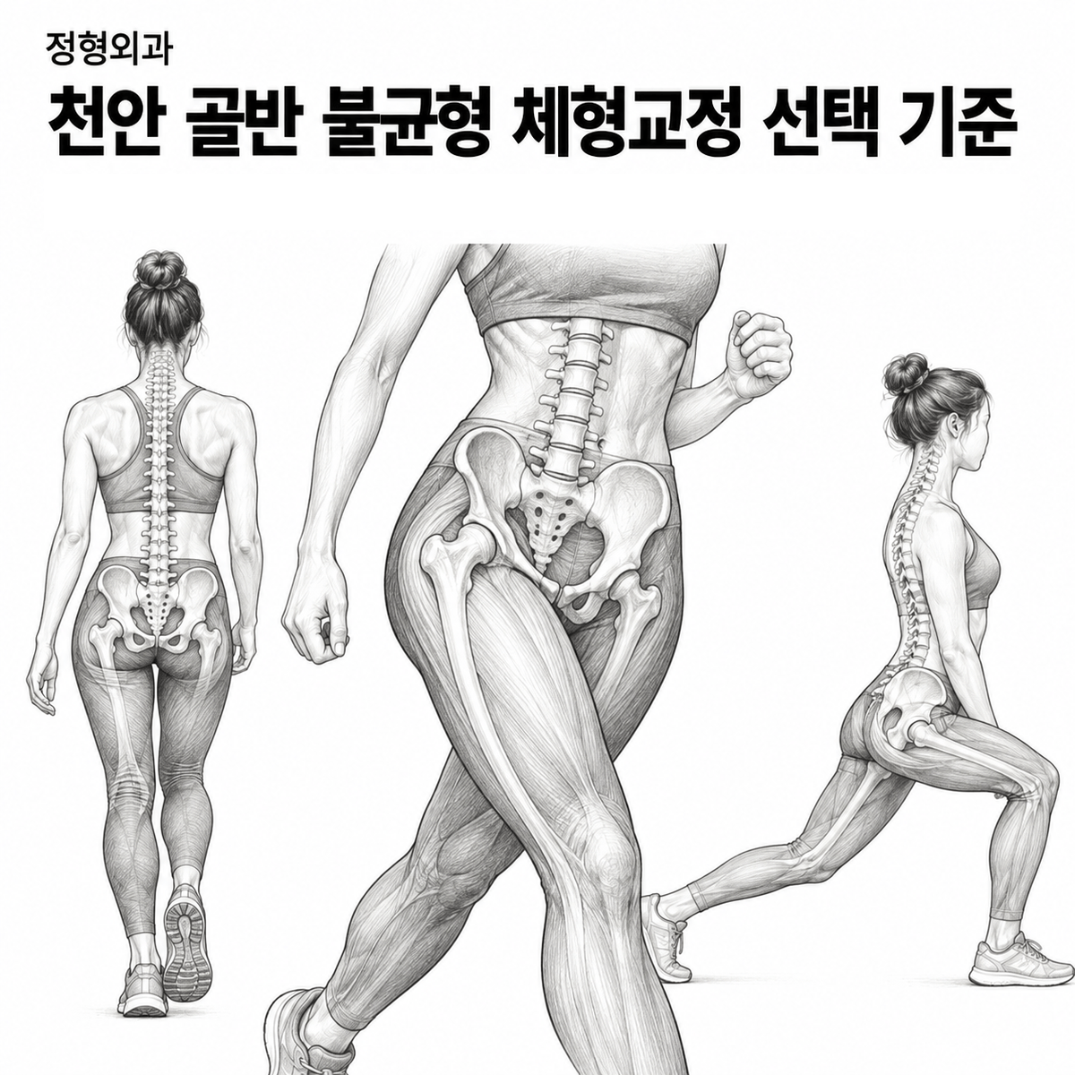 천안 정형외과 골반 불균형 체형교정 선택 기준 핵심 정보 이미지